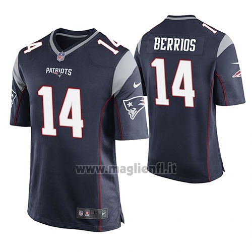 Maglia NFL Game New England Patriots Braxton Berrios Blu